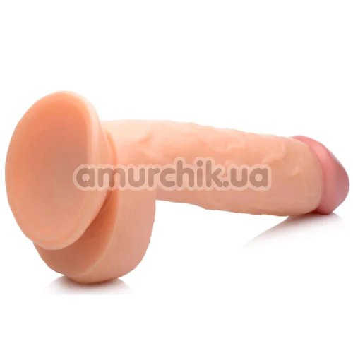 Фаллоимитатор Pop Peckers Dildo With Balls 8.25, телесный