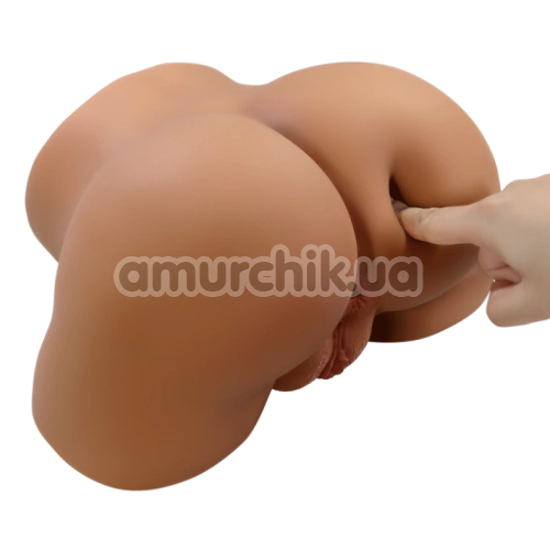 Искусственная вагина и анус с вибрацией Crazy Bull Gretana Gerian, телесная