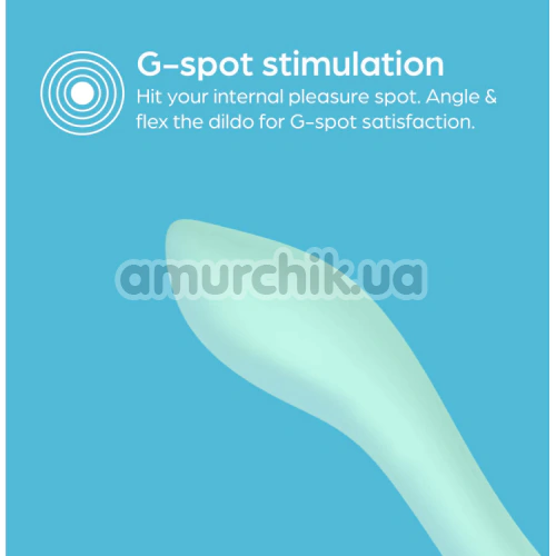 Фалоімітатор So Divine Discreet Silicone G-spot Dildo, бірюзовий