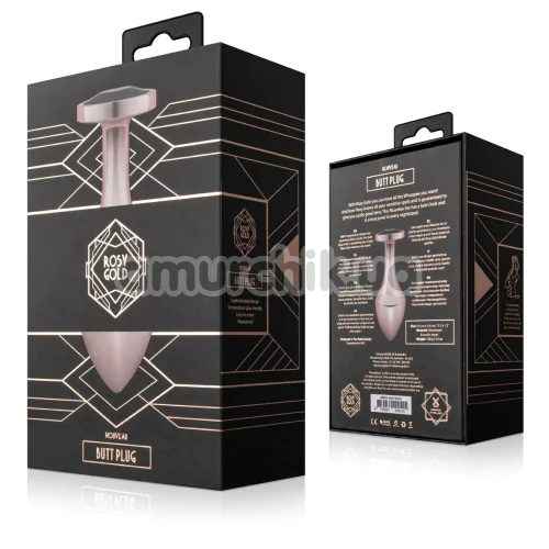 Анальная пробка Rosy Gold Nouveau Butt Plug, розовая