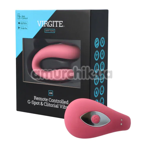 Вібратор Virgite Remote Controlled G-Spot & Clitorial Vibrator A4, рожевий