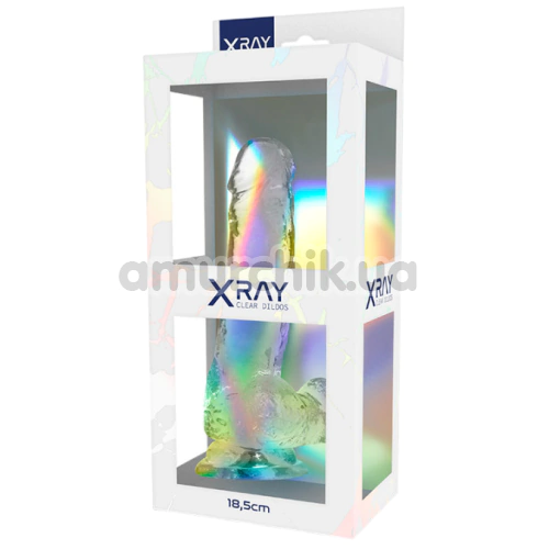 Фаллоимитатор XRAY 18.5 см, прозрачный