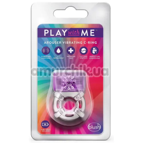 Віброкільце для члена Play With Me One Night Stand Vibrating C-Ring, фіолетове