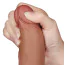 Фаллоимитатор Sliding-Skin Dual Layer Dong 8.5 с мошонкой, светло-коричневый - Фото №12