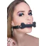 Кляп Ouch! Silicone Bone Gag With Adjustable Leather Straps, черный - Фото №2
