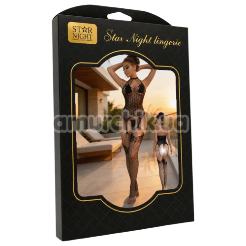 Комбинезон Star Night Open Triangle Net Bodystocking, черный