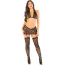 Комплект Leg Avenue Bra Top, Garter Skirt And Stockings Set, черный: топ + юбка + чулки - Фото №2