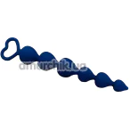 Анальний ланцюжок Loveshop Silicone Heart Anal Beads S, синій - Фото №1