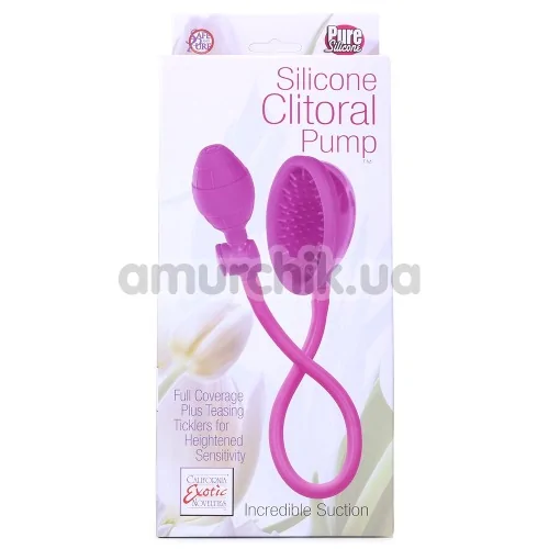 Вакуумна помпа для клітора Silicone Clitoral Pump, рожева