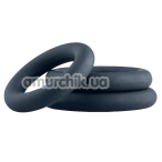 Набір ерекційних кілець для члена Boners 3 Piece Cock Ring Set, синій - Фото №1