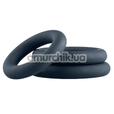 Набір ерекційних кілець для члена Boners 3 Piece Cock Ring Set, синій - Фото №1