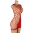 Платье Star Night Hollow Out Single Shoulder Rhinestone Fishnet Dress, красное - Фото №5