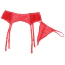 Комплект Star Night Wet Look Garter Belt, красный: пояс для чулок + трусики-стринги - Фото №5