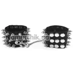 Фіксатори для рук Art of Sex Rose Spiked Leather Handcuffs, чорні - Фото №1