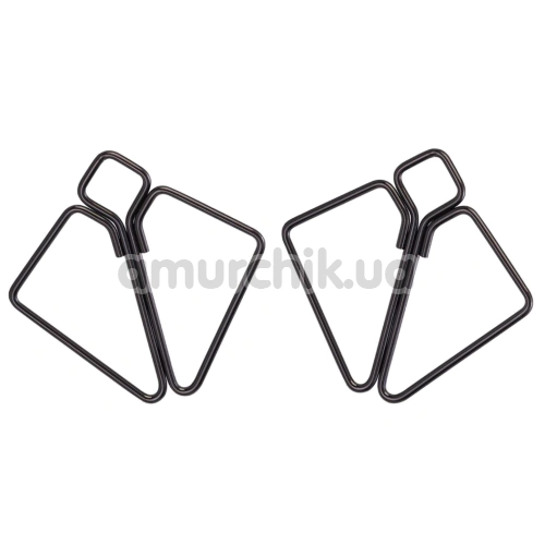 Зажимы для сосков Lockink Minimalism Metal Nipple Clamps, серебряные