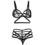 Комплект Star Night Strappy Lace Set, чорний: бюстгальтер + трусики-стрінги - Фото №9
