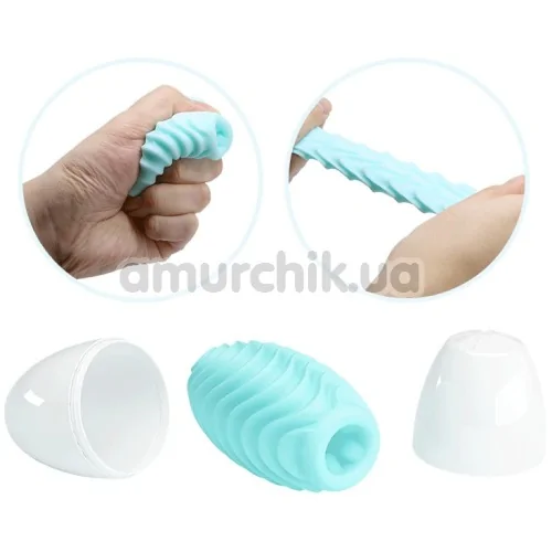 Мастурбатор Pretty Love Attractive Double-Sided Egg, бирюзовый