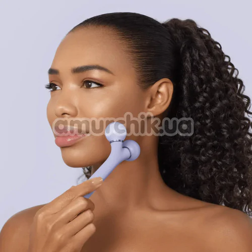 Ультразвуковий масажер для обличчя Geske Sonic Facial Roller 4 in 1, бузковий