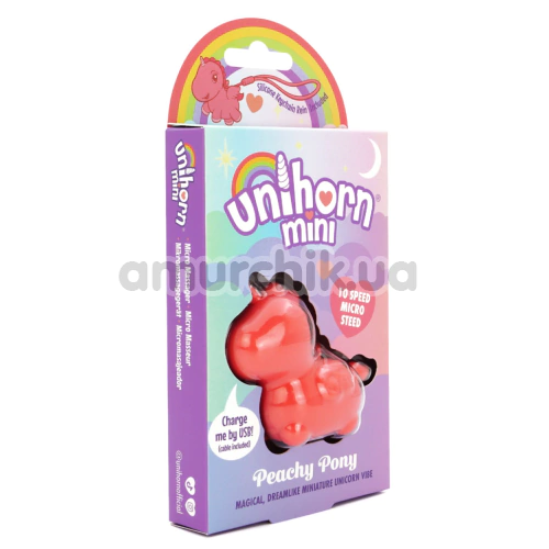 Вібратор-брелок Unihorn Mini Peachy Pony, помаранчевий