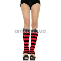 Гетры Furry Leg Warmers With Fuzzy Stripes, красные - Фото №1