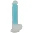 Фаллоимитатор Glow in the Dark Silicone Dildo, голубой - Фото №2