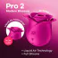Симулятор орального секса для женщин с вибрацией Satisfyer Pro 2 Modern Blossom, розовый - Фото №7