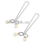 Зажимы для сосков Senuelo Fetish Fantasy Pearl Nipple Clamps, серебряные - Фото №1