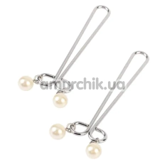Зажимы для сосков Senuelo Fetish Fantasy Pearl Nipple Clamps, серебряные - Фото №1