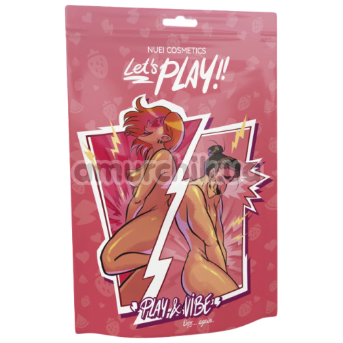 Набор средств Let's Play Play & Vibe: оральный лубрикант Inlube Strawberry + возбуждающий гель с эффектом вибрации Rock Me Strawberry