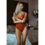Боді Leg Avenue Lace And Sheer Mesh Teddy, червоне - Фото №5