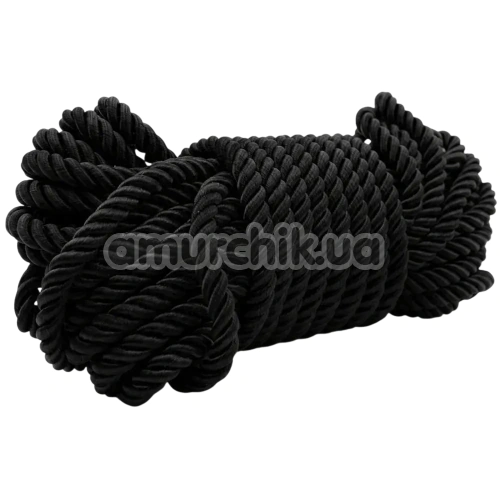 Мотузка для бондажу DS Fetish Silk 10 м, чорна