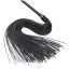 Флоггер с перышком для ласк DS Fetish Feather Flogger, черный - Фото №4