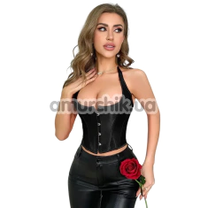 Корсет Star Night Crop Top Halter Neck Corset, черный - Фото №1