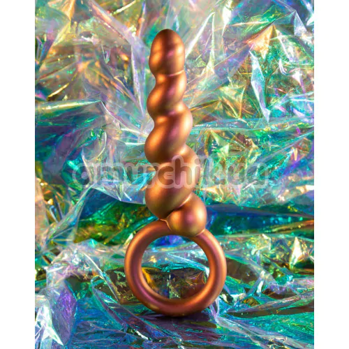 Анальная пробка Anal Adventures Matrix Spiral Loop Plug, оранжевая