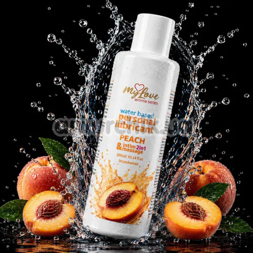 Массажный лубрикант MyLove Aroma Series Personal Lubricant 2in1 Peach - персик, 300 мл