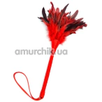 Пір'їнка для пестощів DS Fetish Feather Tickler Crop, червона - Фото №1