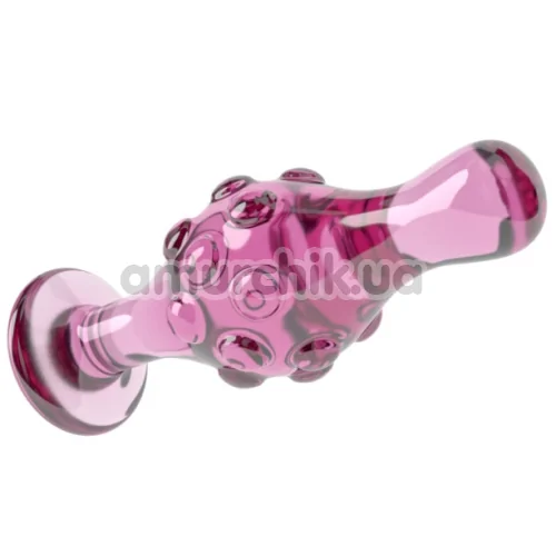 Анальна пробка Lovetoy Glass Romance GS17, рожева
