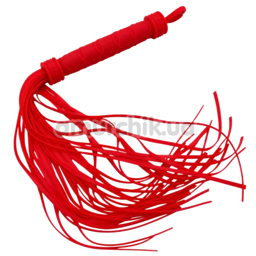 Флоггер DS Fetish Flogger Silicone Heart, красный
