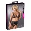 Комплект Bra Set чорний: бюстгальтер + пояс для панчох + трусики-стрінги - Фото №5