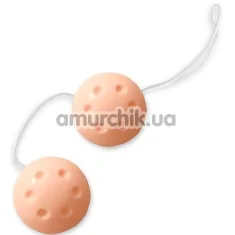 Вагінальні кульки Vibratone Balls, тілесні - Фото №1