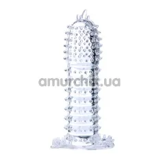 Насадка на пеніс з пухирцями Penis Sleeve, прозора - Фото №1