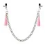 Затискачі для сосків LoveToy Bondage Fetish Tassel Nipple Clamp With Chain, рожеві - Фото №1