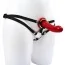 Страпон Sportsheets Menage a Trois Strap-On With Dildo, красный - Фото №1