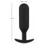 Анальна пробка Black Velvets Anal Trainer Large, чорна - Фото №4