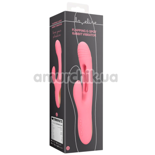 Вібратор Loveline Flapping G-Spot Rabbit Vibrator, рожевий