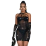 Сукня Star Night Sparkle Rhinestone Fishnet Dress, чорна - Фото №1