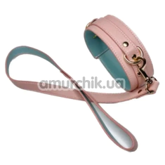 Ошейник с поводком DS Fetish Collar With Leash, розовый - Фото №1