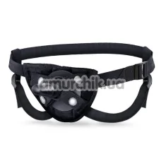 Трусики для страпона Lock On Strap On Harness With Suction Cup, чорні - Фото №1