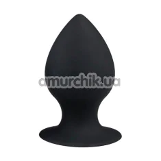 Анальна пробка Easy Toys Round Butt Plug M, чорна - Фото №1