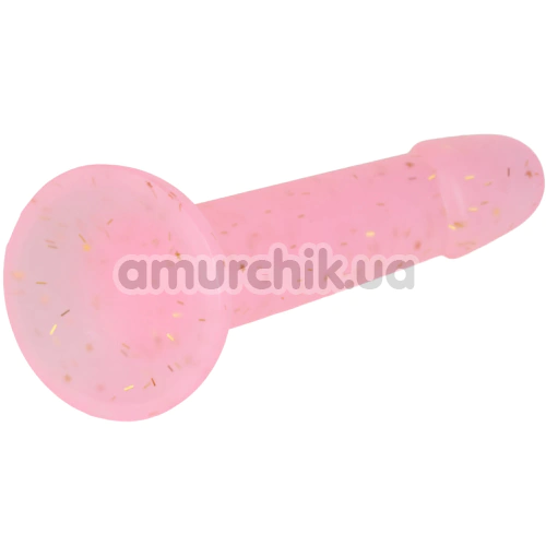 Фаллоимитатор Alume Glitter Silicone Dildo, розовый